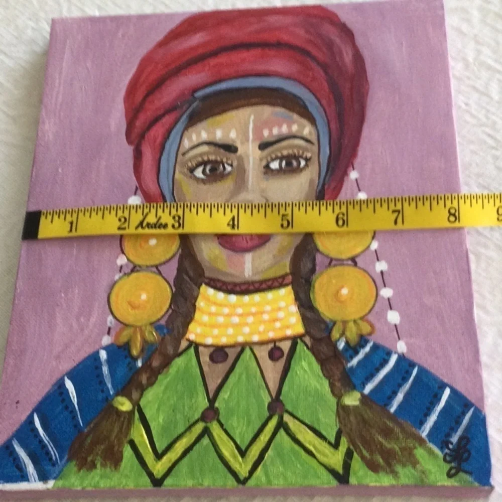 Vibrant Acrylic Portrait Canvas Art